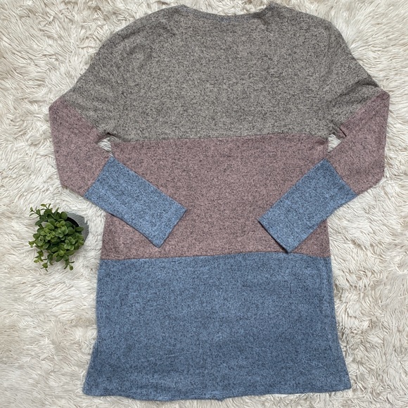 Red Lolly Open Cardigan ๐ Gray Pink & Blue - Picture 4 of 12